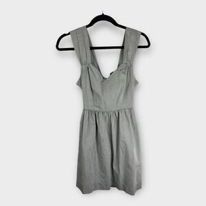 Sunner Womens size Medium Open Tie Back Cotton Dress Gray